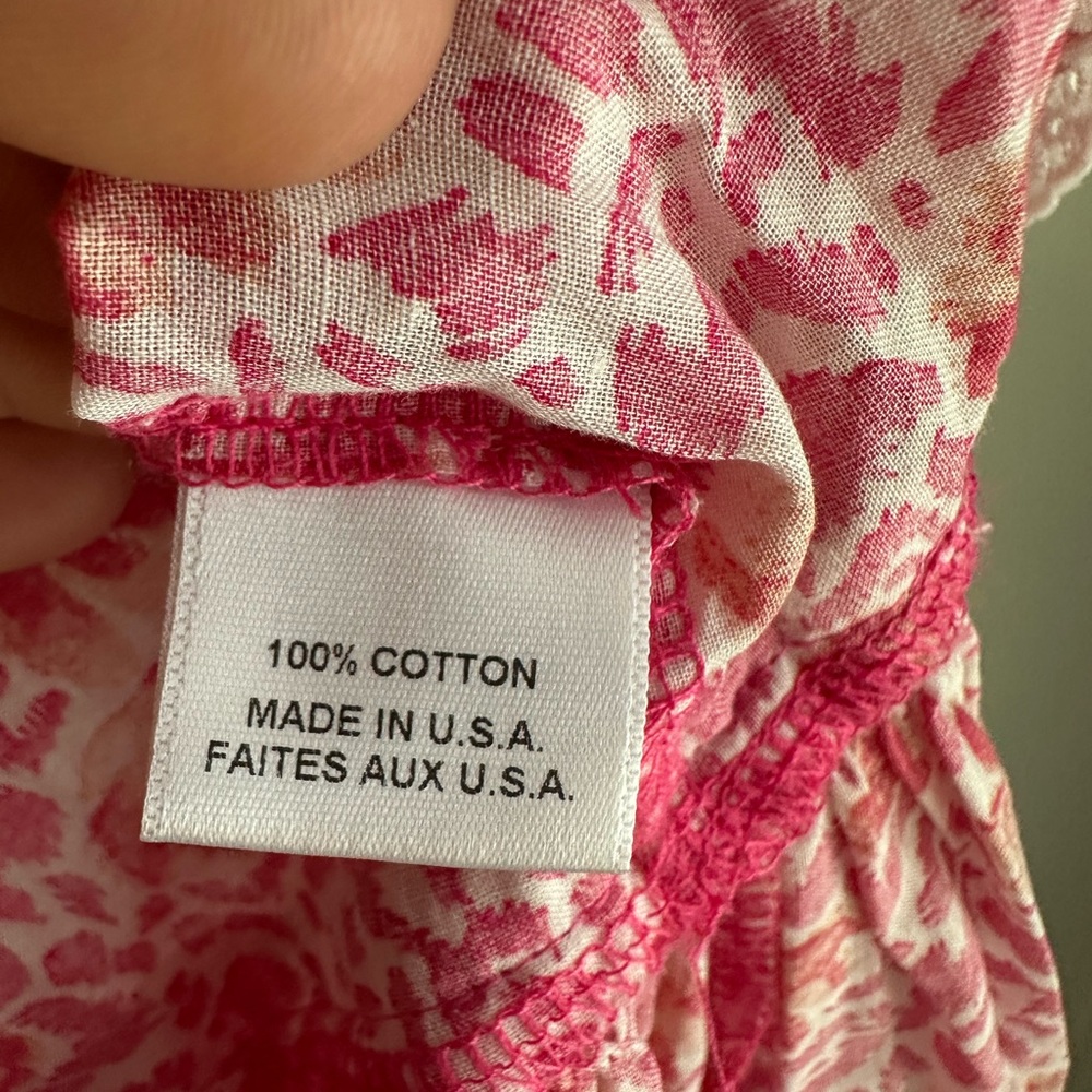 MISA Los Angeles Lilian Dress Pink Animal Floral Tiered Lace Trim NWT Size S - Picture 8 of 12